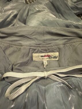 rag & bone Shimmer Silver-Gray Drawstring Jacket